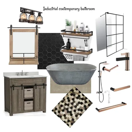 Industrial bathroom Interior Design Mood Board by Quil Interiors and Renders on Style Sourcebook