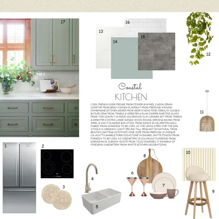 Coastal Kitchen Interior Design Mood Board by Nanahara on Style Sourcebook