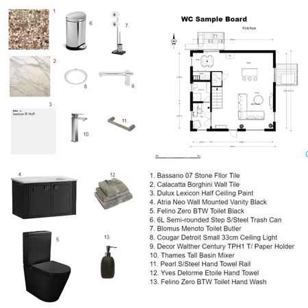 WC Interior Design Mood Board by Nitasa Prasad on Style Sourcebook