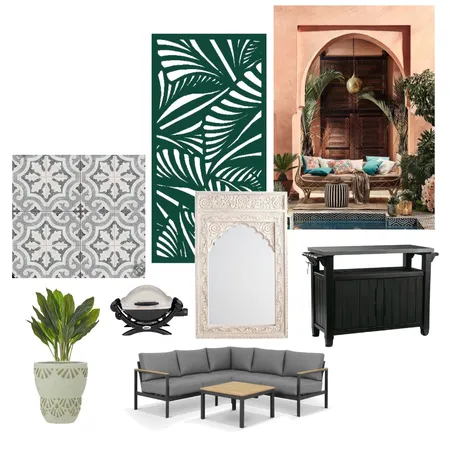 Morrocan inspired courtyard concept Interior Design Mood Board by blukasik on Style Sourcebook