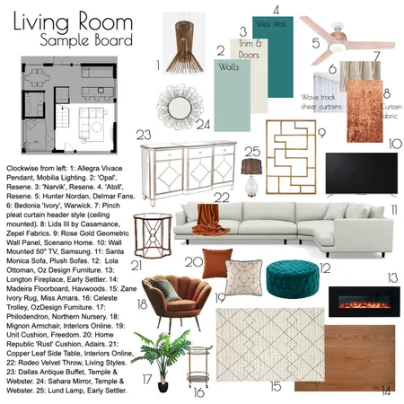Mod9 Living Room Interior Design Mood Board by AbbieJones on Style Sourcebook