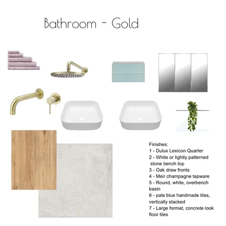 Bathroom - Gold Interior Design Mood Board by Booth on Style Sourcebook