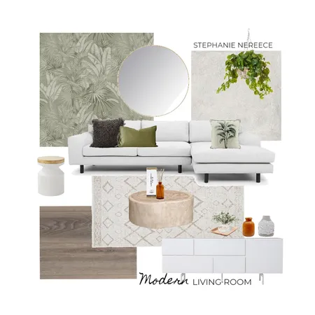 Wallpaper Natural Living Room Interior Design Mood Board by Steph Nereece on Style Sourcebook