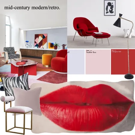 Mid-Century Modern/Retro Interior Design Mood Board by zaradesign on Style Sourcebook