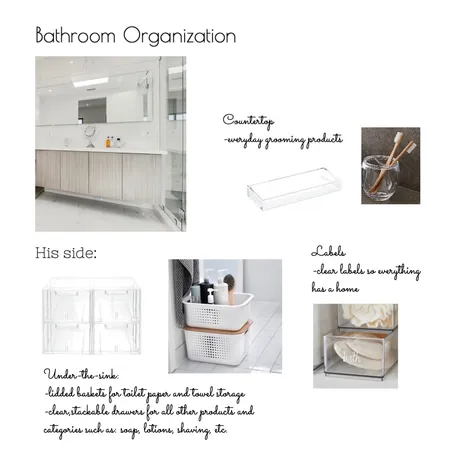 Bathroom Organization - His Side Interior Design Mood Board by morganovens on Style Sourcebook