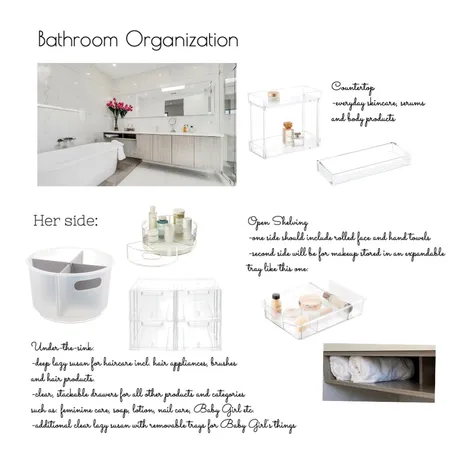 Bathroom Organization - Her Side Interior Design Mood Board by morganovens on Style Sourcebook