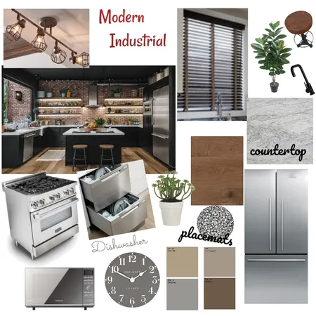 Modern Industrial Interior Design Mood Board by Sunette Ras on Style Sourcebook