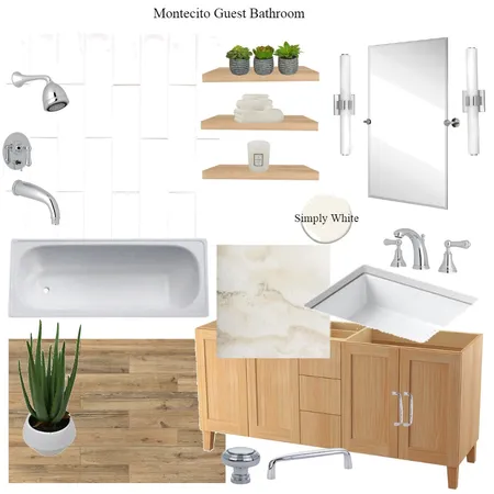 Montecito Guest Bathroom Interior Design Mood Board by ChristaGuarino on Style Sourcebook