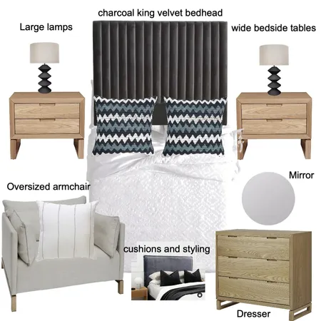 Tracy Master Bedroom Interior Design Mood Board by KMK Home and Living on Style Sourcebook