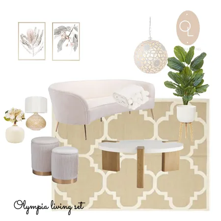 Olympia living set Interior Design Mood Board by Melz Interiors on Style Sourcebook
