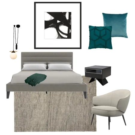Moody bedroom Interior Design Mood Board by alveena on Style Sourcebook