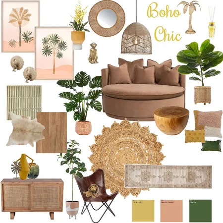 Boho chic Interior Design Mood Board by Sophie Mayall on Style Sourcebook