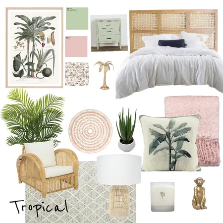 Tropical bedroom Interior Design Mood Board by Donnacrilly on Style Sourcebook