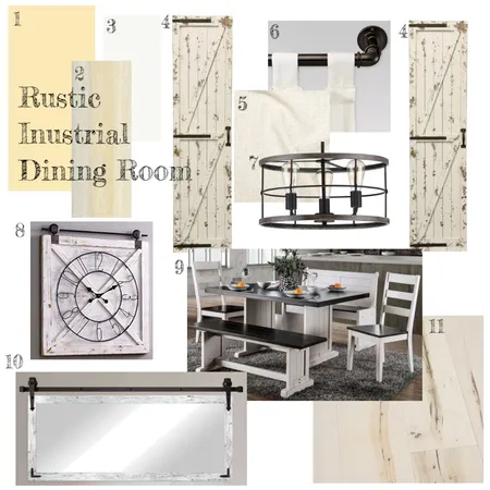 Rustic Industrial Dining Room Interior Design Mood Board by Newgirl1994 on Style Sourcebook