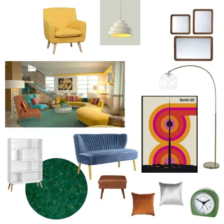 Retro Mood Board Interior Design Mood Board by Georgina13 on Style Sourcebook
