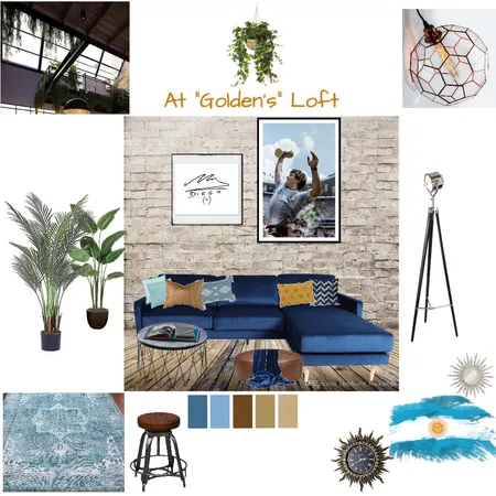 At "Golden's" loft Interior Design Mood Board by Arzu Mamedbeili on Style Sourcebook