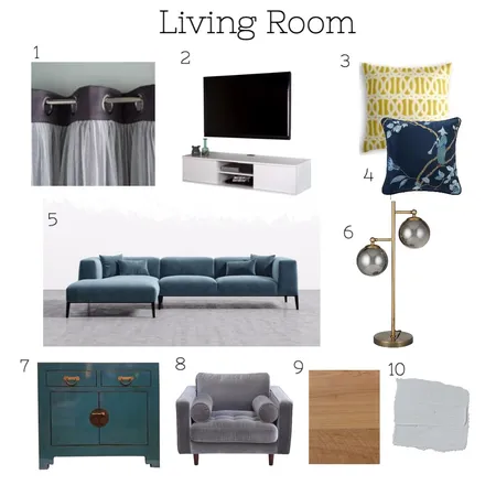 Living Room Interior Design Mood Board by Shari Dang on Style Sourcebook