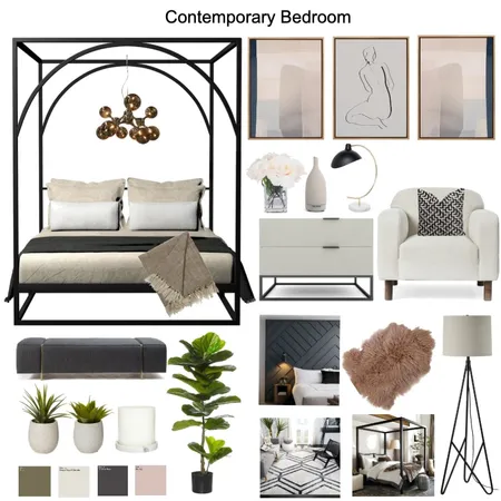 Contemporary Bedroom Interior Design Mood Board by GabrielleKozhukh on Style Sourcebook