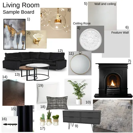 Living Room sample board Interior Design Mood Board by leannelouise on Style Sourcebook