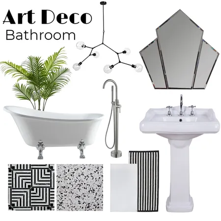Art Deco Bathroom Interior Design Mood Board by The Plumbette on Style Sourcebook