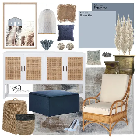 Blue Interior Design Mood Board by Thediydecorator on Style Sourcebook