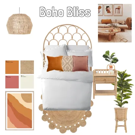Boho Bliss Interior Design Mood Board by Kpow Designs on Style Sourcebook