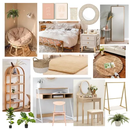 Giang's Bedroom Boho Design Interior Design Mood Board by hoangbach00 on Style Sourcebook