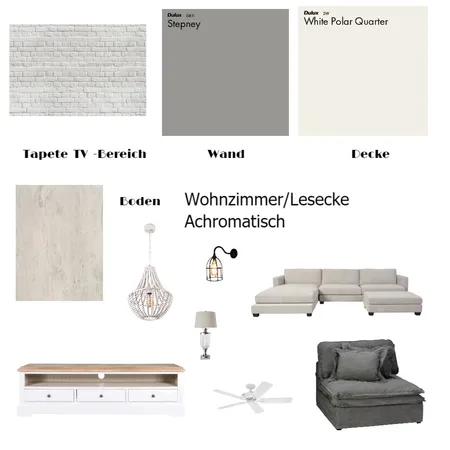 Achromatisch Wohnzimmer/Leseecke Interior Design Mood Board by Anne on Style Sourcebook