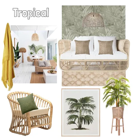 Tropical Interior Design Mood Board by Kpow Designs on Style Sourcebook
