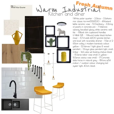 warm industrial kitchen Interior Design Mood Board by Marika.dutoit on Style Sourcebook