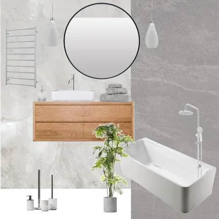 bathroom with palm Interior Design Mood Board by Holi Home on Style Sourcebook