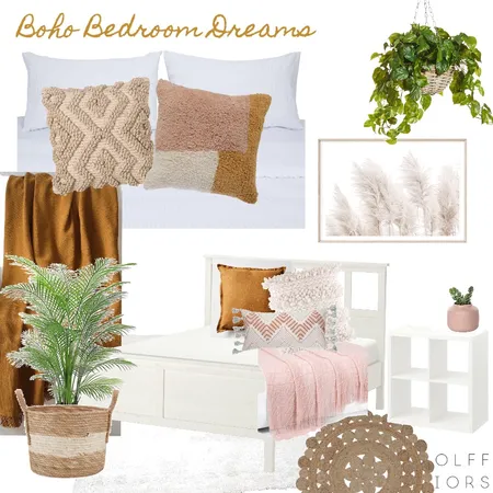 Shelby’s Boho Bedroom Interior Design Mood Board by awolff.interiors on Style Sourcebook