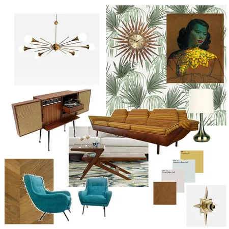 Mid Century Modern Interior Design Mood Board by Tiger Stripe Studio on Style Sourcebook