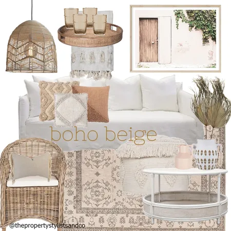 boho beige Interior Design Mood Board by The Property Stylists & Co on Style Sourcebook