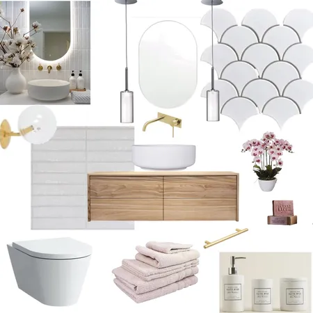Contemporary Realm Powder Room Interior Design Mood Board by ny.laura on Style Sourcebook