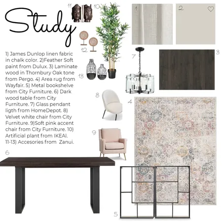 Study Interior Design Mood Board by veronacoronel on Style Sourcebook