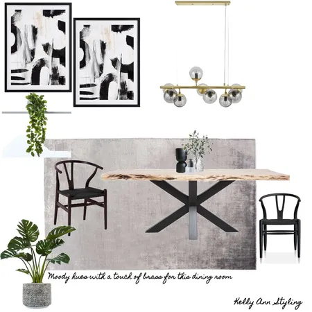 Moody Hues Dining Room Interior Design Mood Board by Kelly on Style Sourcebook