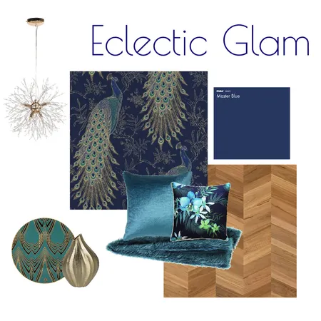 Eclectic Glam Living/Dining Flatlay Interior Design Mood Board by Kohesive on Style Sourcebook