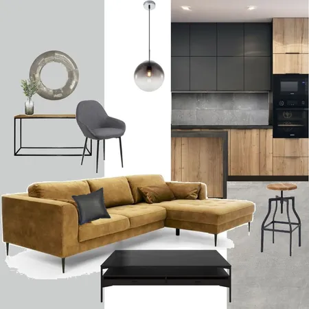honey livingroom with kitchen Interior Design Mood Board by Holi Home on Style Sourcebook