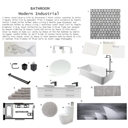 sample board bathroom room Interior Design Mood Board by mjallen on Style Sourcebook
