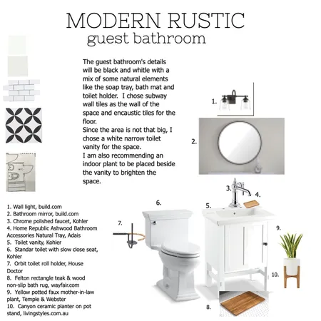 MRGuestbathroom Interior Design Mood Board by Liaconcertina on Style Sourcebook