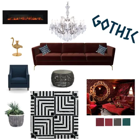 GOTHIC Interior Design Mood Board by Ajitha Jasti on Style Sourcebook