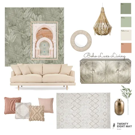 Boho Luxe Living Interior Design Mood Board by twentyeightmaydesigns on Style Sourcebook
