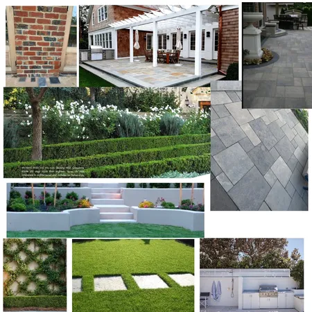 Landscaping materials WHITE RETAINING WALL Interior Design Mood Board by Georgia Style on Style Sourcebook