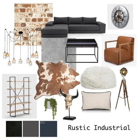 Rustic Industrial Interior Design Mood Board by Domminique Wagener on Style Sourcebook