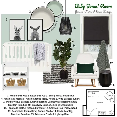Baby Jones Interior Design Mood Board by Janine Thorn on Style Sourcebook