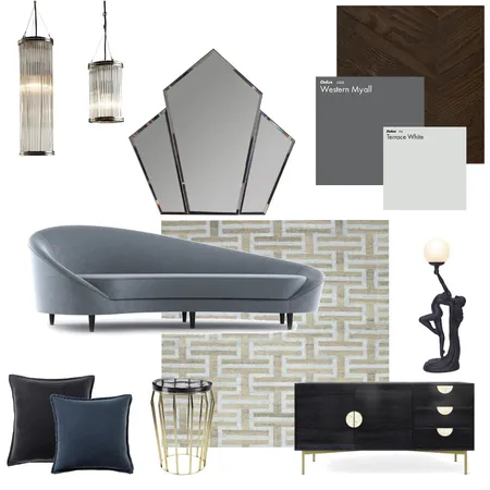 ART DECO living room Interior Design Mood Board by Emily on Style Sourcebook
