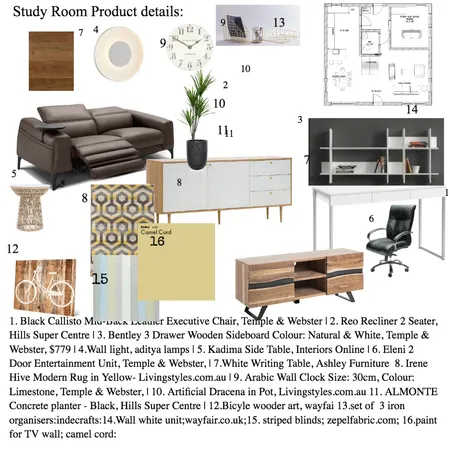 study Interior Design Mood Board by sharmila on Style Sourcebook