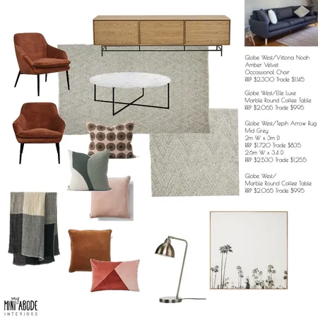 Tamara Hall - Living Interior Design Mood Board by My Mini Abode on Style Sourcebook