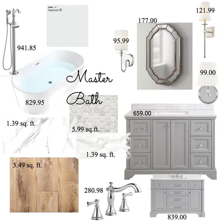 Master Bath Interior Design Mood Board by DeDe on Style Sourcebook